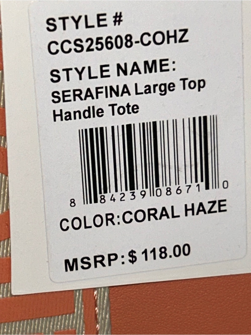 NWT Cavalli Class Sarafina Large Tote - Picture 7 of 7